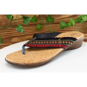 Himalaya Sz 41 M Black‎ Flip Flop Fabric Women Sandals